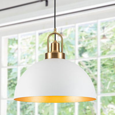 Modern Industrial 15.7" Dome Pendant Light Fixture