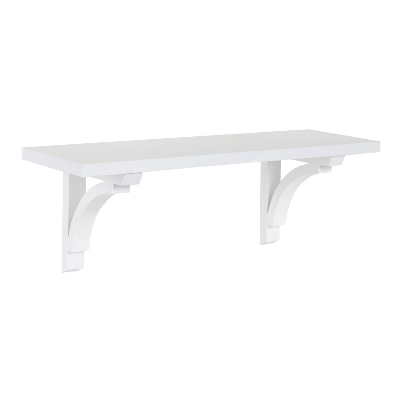 Hornyak Bracket Shelf, 8.8" H x 24" W x 8" D, White