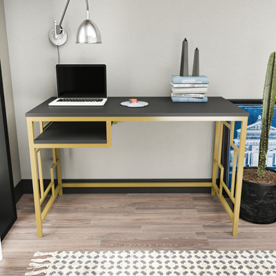 Marquala 120cm Wide Metal Frame Computer Desk