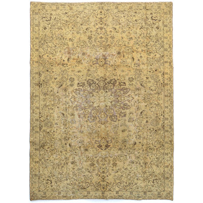 Grand tapis oriental rétro patiné 7 pi x 9 pi 7 po