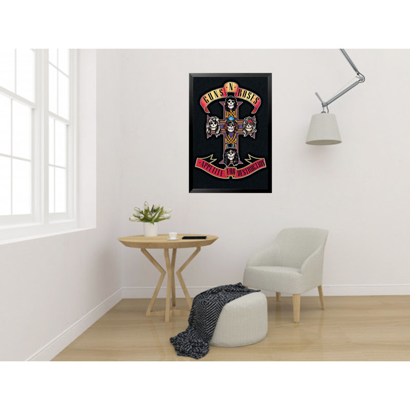 «Guns n Roses - Appetite for Destruction», musique, impression sur papier, Papier encadré noir