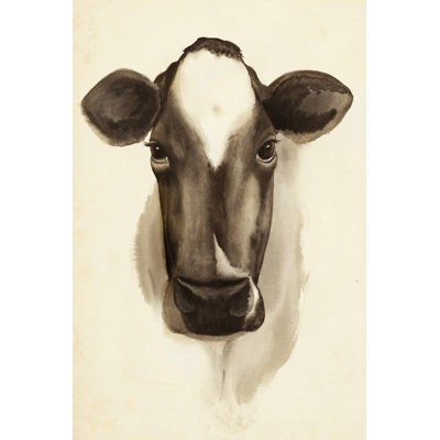 Watercolor Barn Animals IV 1 Piece Wrapped Canvas Wall Art