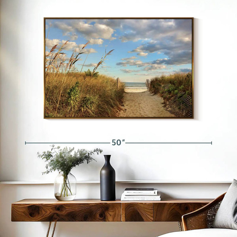 Long Island Aulelei, Cadre flottant doré, 40 po x 27 po
