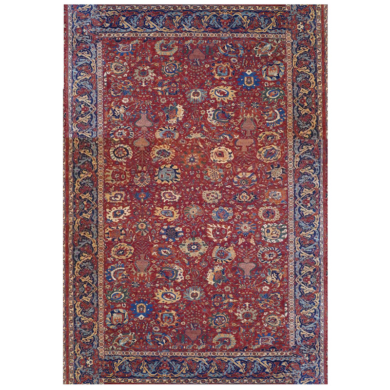 Tapis multicolore de haute qualité noué à la main, Rectangle 14 pi 4 po x 23 pi 11 po