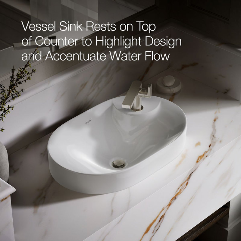 Chalice 22-3/4 " Oval Vessel Bathroom Sink