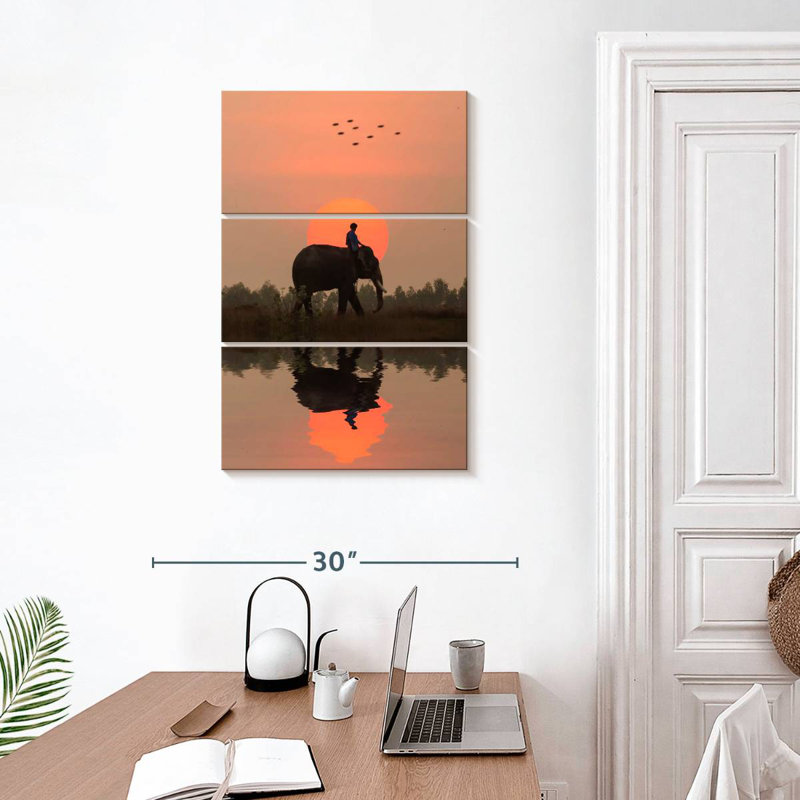 Elephant Rider, H 32" x l 20"