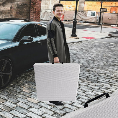 Table pliante en rotin 4 pi pour l'intérieur et l'extérieur
