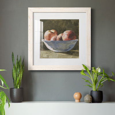 «Bowl of Peaches I-Premium», reproduction encadrée prête à être accrochée
