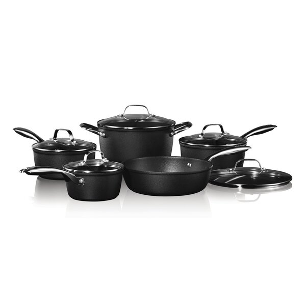 The Rock by Starfrit 10 Piece Cookware Set StaHandles Non