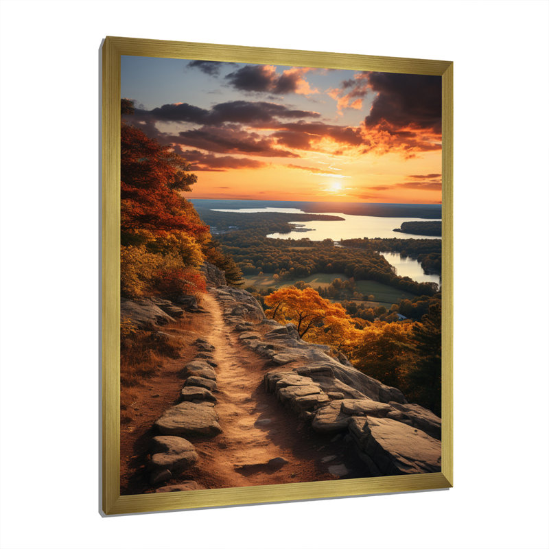 «Babajko Connecticut Landscape IV», reproduction sur toile, H 40 po x l 30 po x P 1,5 po, Encadrement doré