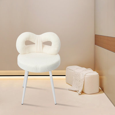 Makeup Chair With Soft Cushion And Backrest by Mercer41