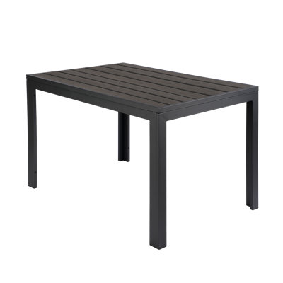 H&D Patio Barnwood Poly Table W/ Base 36" X 60"