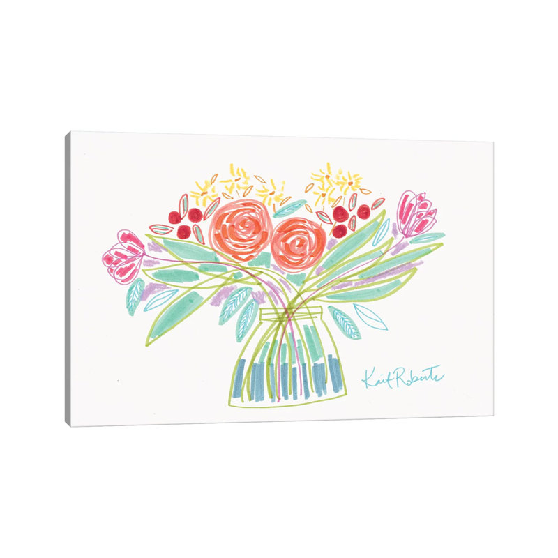 February B 1 Piece Wrapped Canvas Wall Art, 20.32 cm H x 30.48cm W