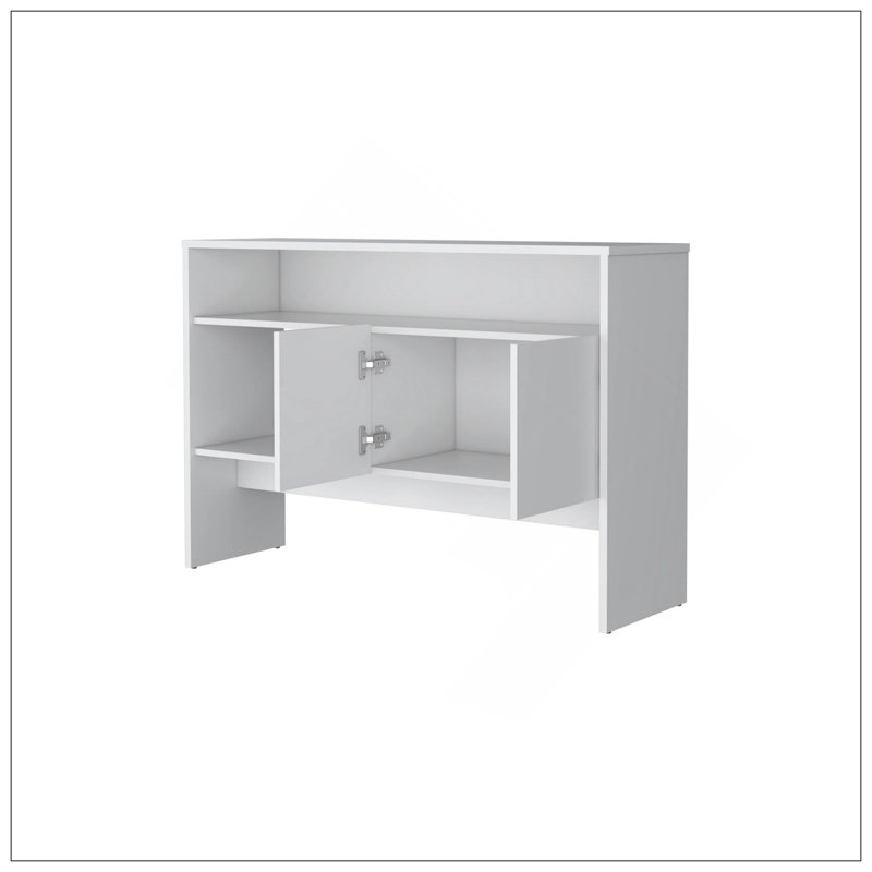White Console Table With Two Doors, White