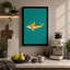 Playful Tiger Shark Modern - Wrapped Canvas-1720657788-1720657791