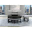 Table basse contemporaine avec rangement relevable et tabourets inclus-587693963