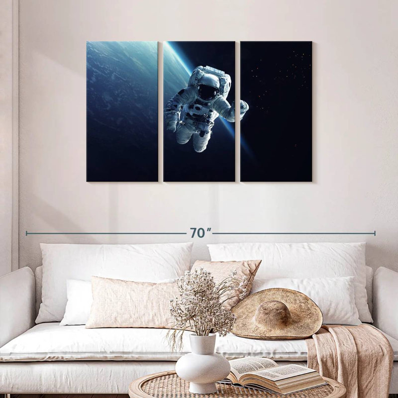 Oberle Astronaut Floating In Space, 28" H x 45" W