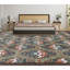 Tapis beige et rouille de haute qualité noué à la main