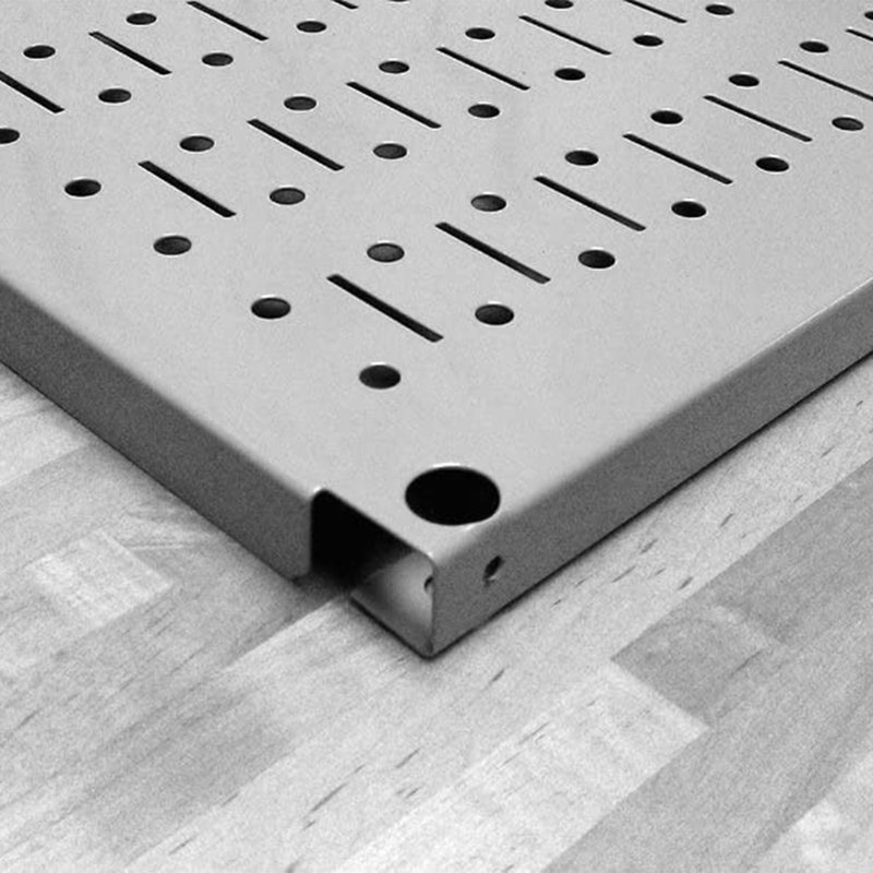 16'' H x 32'' W Metal Pegboard, Gray