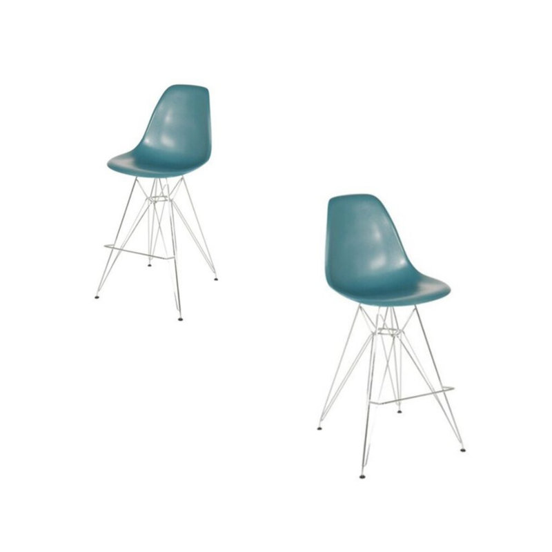 Tabouret de bar 29,5 po Chilmark, Paon, Chrome