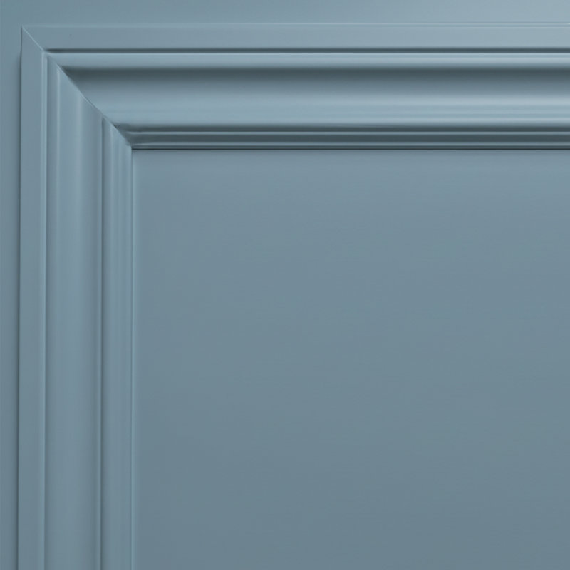 Dalle de porte intérieure 2 panneaux Palazzo, Bleu dignité, 88 x 36