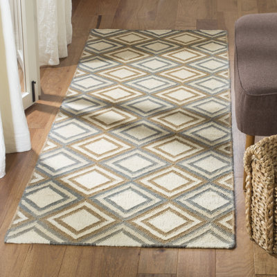 Emek Hand Woven Flat Weave Wool Geometric Rug