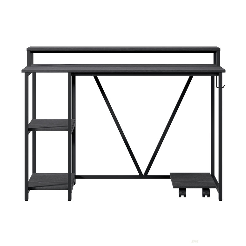 Techni Mobili Industrial Writing Desk(Desk), Black