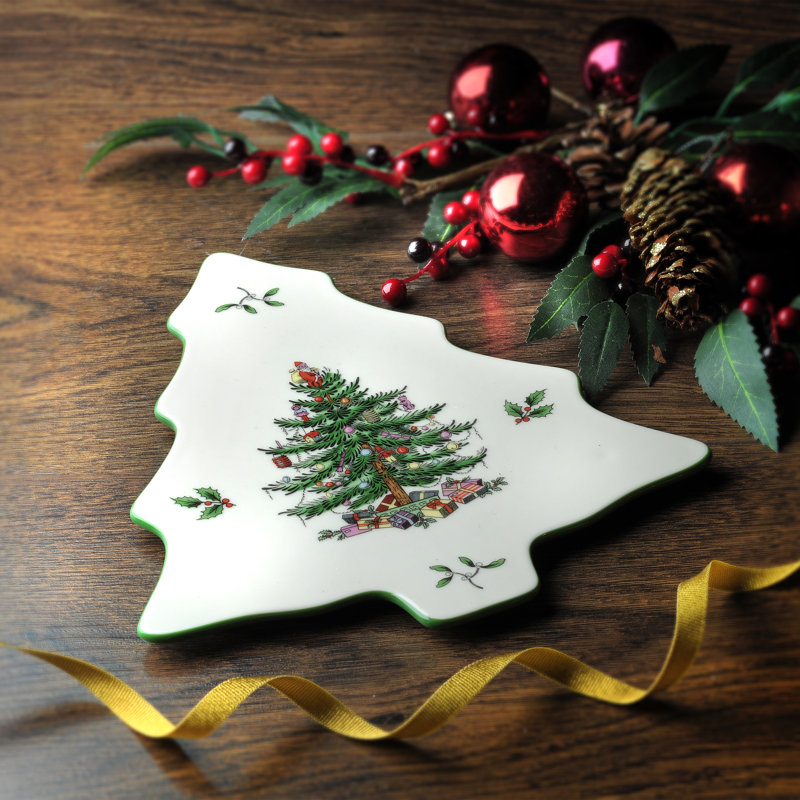 Spode Christmas Tree Trivet 8"