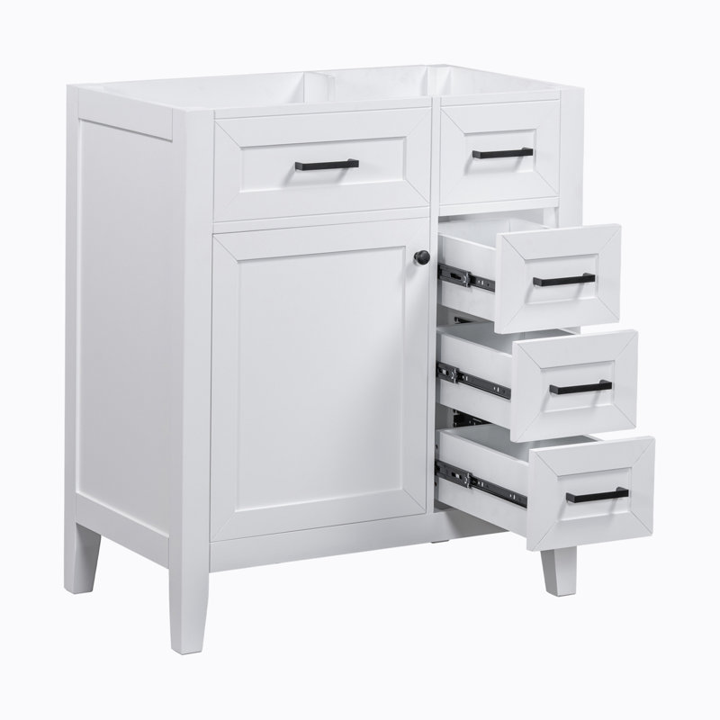 Base de meuble-lavabo simple 29,52 po seulement, Blanc