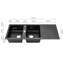 Belfry Kitchen Alvera 500mm W Double Bowl Quartz Undermount Kitchen Sink with 1 Faucet Hole