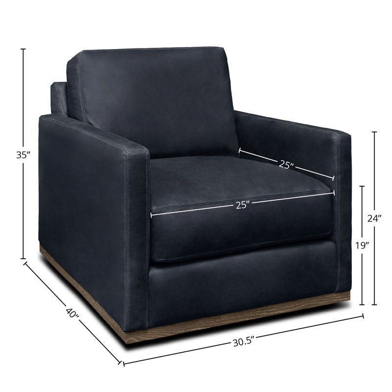 Kukkapalli Leather Swivel Armchair