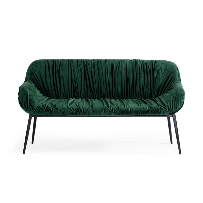 Calder - Banc en tissu vert moderne