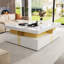 Table basse moderne carrée avec 4 tiroirs-692370475