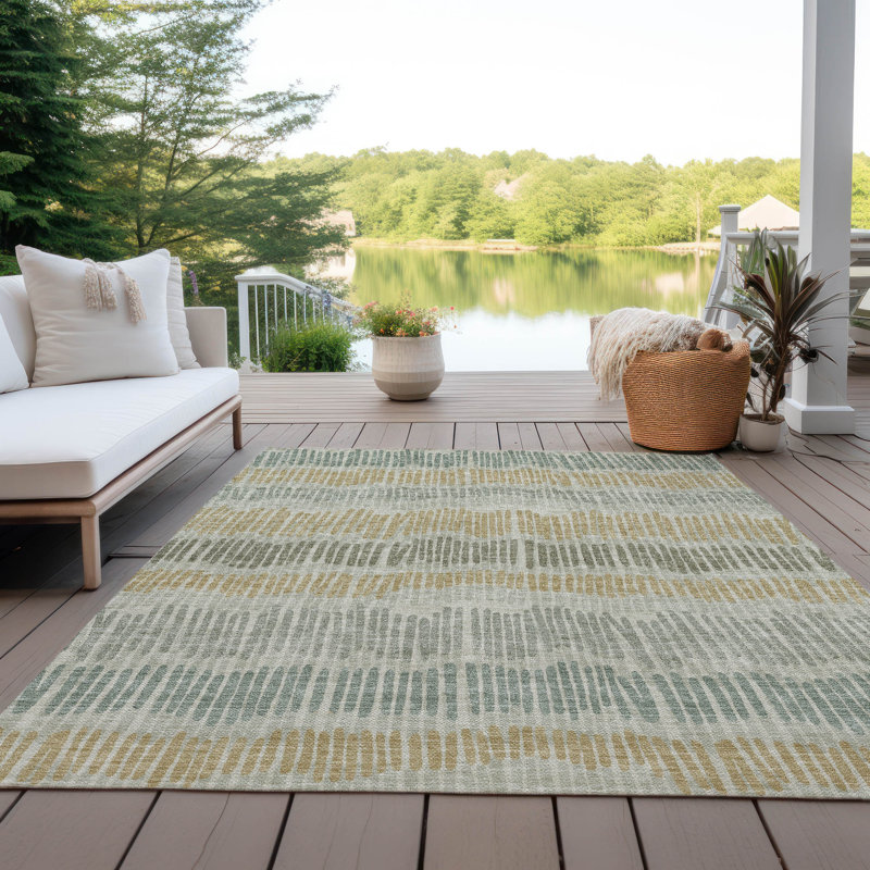 Tapis intérieur / extérieur rectangulaire avec envers antidérapant, Rectangle 10 pi x 14 pi