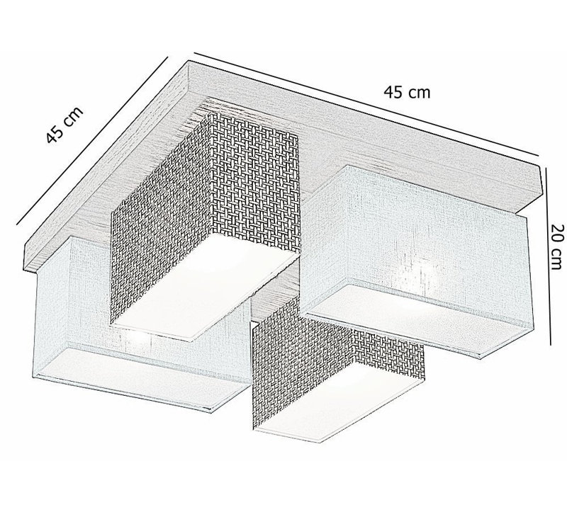 Judkins Flush Mount, Dark brown