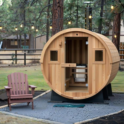 Sauna extérieur 6 personnes en pruche traité à la chaleur