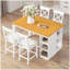 Ensemble de table de salle à manger à hauteur de comptoir en bois massif 60Lx30W avec tablettes de rangement à 3 niveaux-1427592272