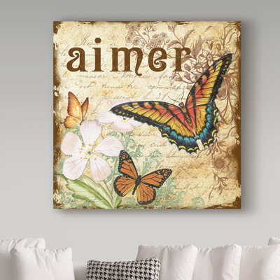 «Inspirational Butterflies» par Deagen, impression sur toile tendue