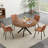 Solid Wood Round Dining Kitchen Table, 47.2", Intersecting Pedestal Base, Seats 4-6 | Gift Idea-2143005299-2143005302