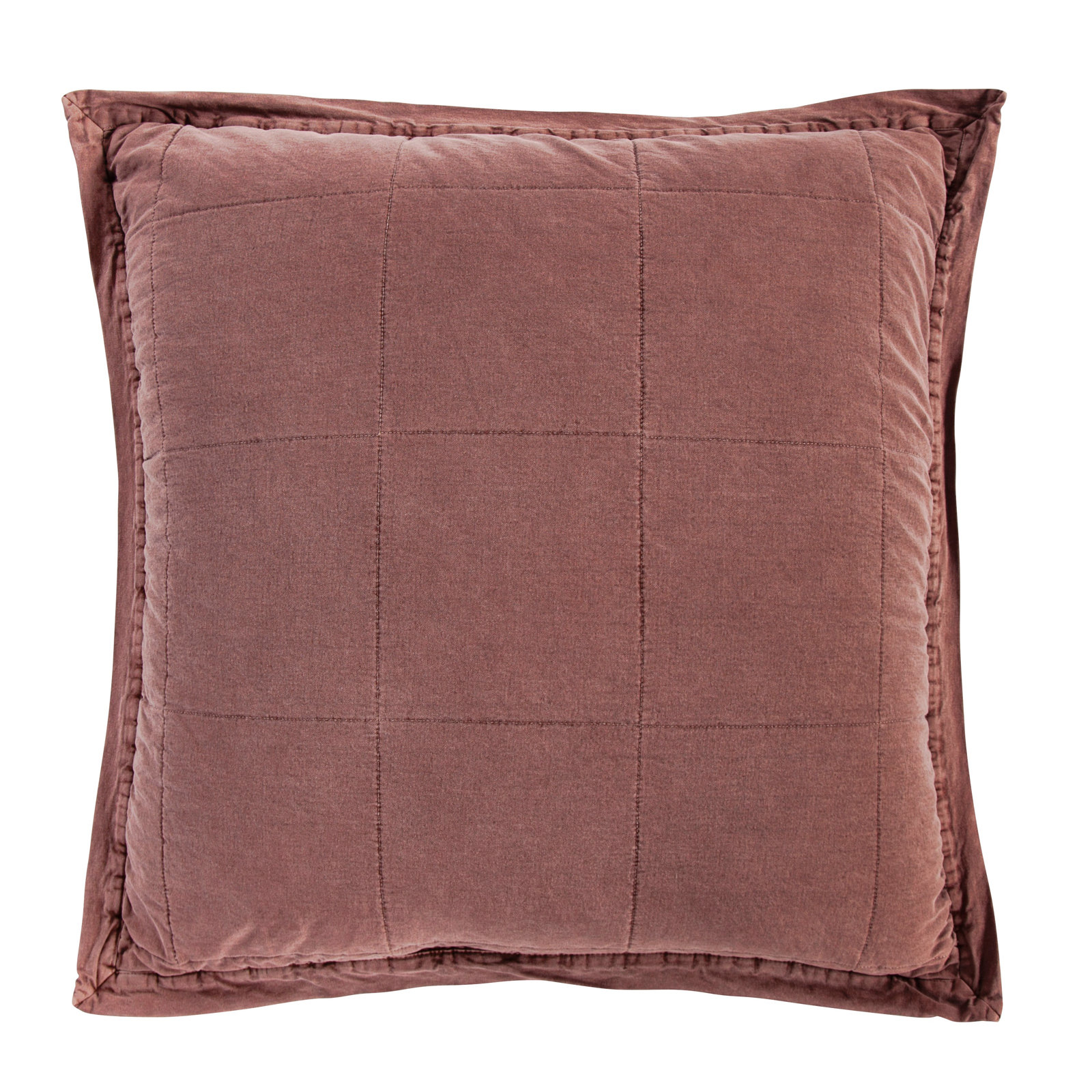Cotton Canvas Stonewashed Shams, Euro, Charcoal