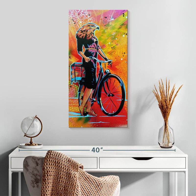 Cycle Roaring, 30" H x 15" W