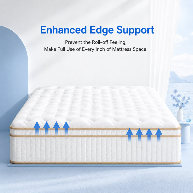 Matelas hybride à ressorts ensachés de 12 po avec mousse certifiée CertiPUR-US