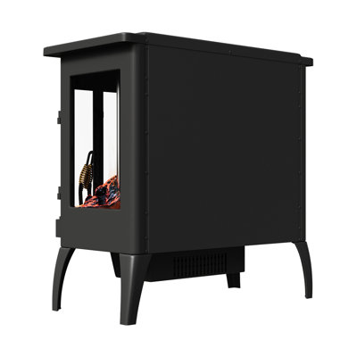 Marlow Home Co. 60cm W Black Electric Fireplace with 5120 BTU