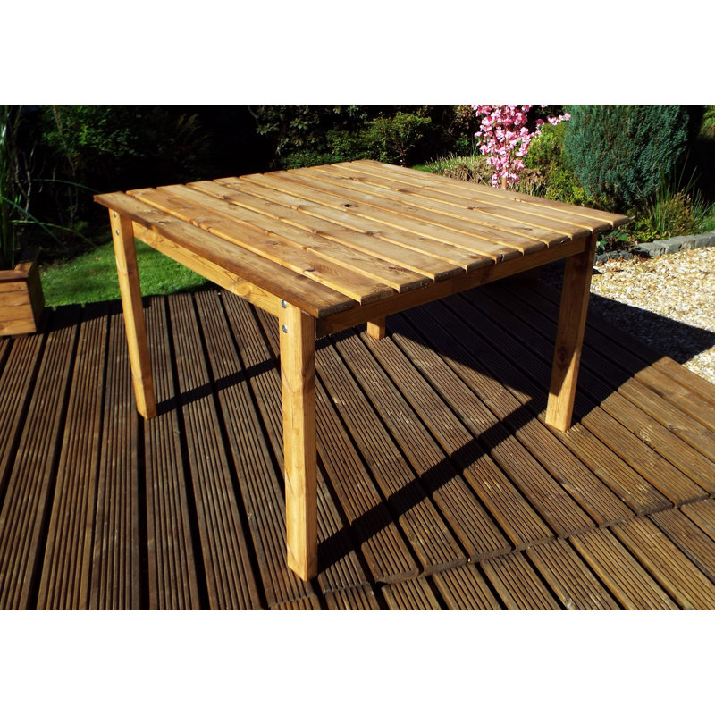 Windbrook Square Outdoor Dining Table With Umbrella Hole , 175cm cm W 175cm cm D, 80cm H x 120cm W x 120cm D
