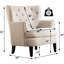 Chaise d'appoint rembourrée avec coussin moelleux Mid-Century