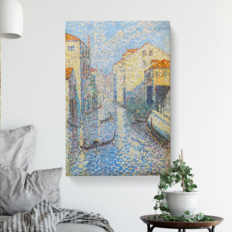 Canal In Venice by Henri-Edmond Cross - Wrapped Canvas Painting, 50cm H x 35cm W x 3cm D
