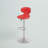 Claudine Contemporary Cozy Mid-Back Vinyl Adjustable Height Barstool with Chrome Base-2119827751
