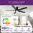 Homelover 52" Modern Flush Mount Ceiling Fan With Light Low Profile DC Reversible Ceiling Fan Dual‑Sided Blades 3Cct Dimmable Reversible Dc Motor Timer Memory-1945402439-1945402438