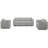 Aurora 3-Pieces Livingroom Chenille Storage Sofa Set, Apartment Modular Sectional Couch Set  With Removable Cushion Cover, Single Armchair & 2-Seat Sofa & 3-Seat Sofa Set-750214117