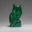 Genuine Polished Malachite Owl Carving (210.8 Grams)